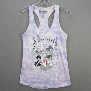 Sailor Moon Tie Dye Racerback Tank Top Women's Small Graphic Print Y2K Cartoon